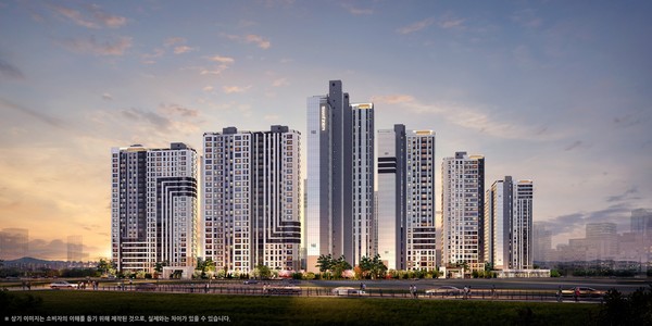 오퍼스 한강 스위첸  투시도 야경. 사진=KCC건설