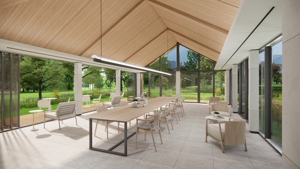 ‘양산자이 파크팰리체’에 적용 예정인 모듈러 ‘티하우스’ 투시도. 사진=GS건설