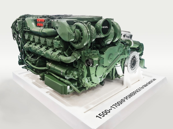 HD현대인프라코어 K2 전차 엔진(DV27K). 사진=HD현대인프라코어