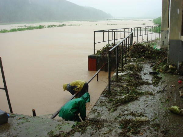경남 의령군 정곡면 일대 침수 모습. 출처=한국농어촌공사