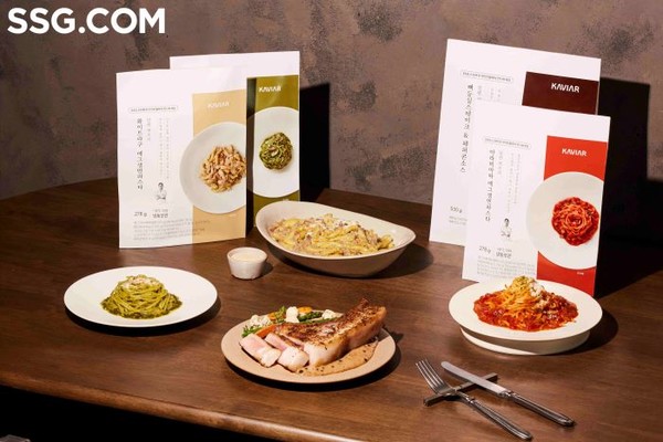 SSG닷컴이 미쉐린 가이드 2스타 레스토랑 ‘알렌’의 서현민 셰프와 협업한 스테이크·에그생면 파스타 3종을 미식관 단독상품으로 출시한다. 사진=SSG닷컴