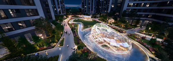 래미안 루미원 아트리움 지상 조감도. 사진=삼성물산