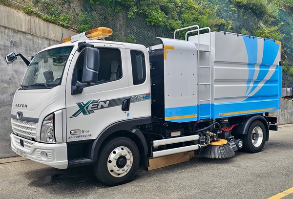 타타대우모빌리티, 친환경 도심 위한 전기 노면 청소차 출시. 사진=타타대우모빌리티