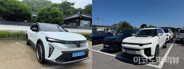 르노 세닉(좌), KGM 액티언 하이브리드(우). 사진=양정민 이코노믹리뷰 기자