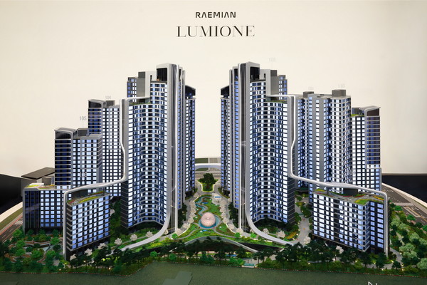 삼성물산 개포우성7차 홍보관 모형. 사진=삼성물산