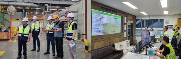 코레일테크 임원들이 주요 현장을 방문해 업무현황을 점검하고 있다. 출처=코레일테크