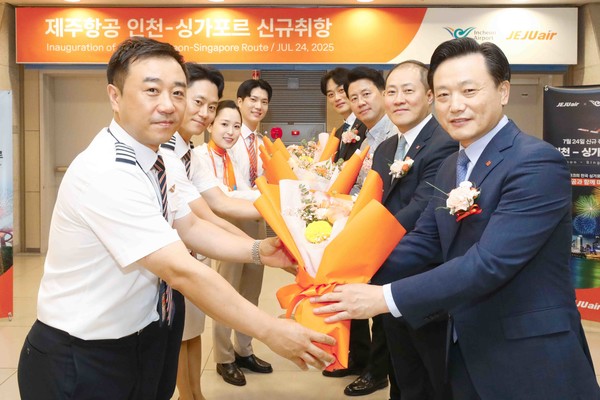 제주항공, 인천~싱가포르 신규 노선 취항식. 사진=제주항공