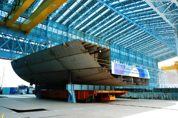 한진중공업 시절 필리핀 수빅조선소 선박 블록생산. 사진=연합뉴스