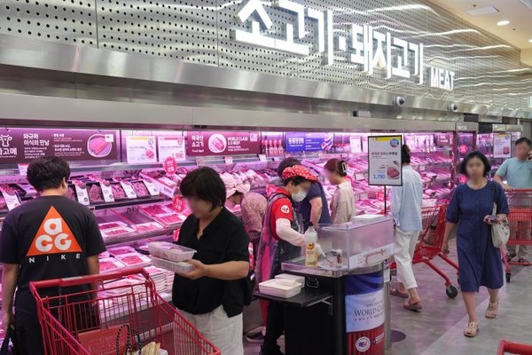 롯데마트 제타플렉스 서울역점 축산 매장 전경. 사진=롯데마트