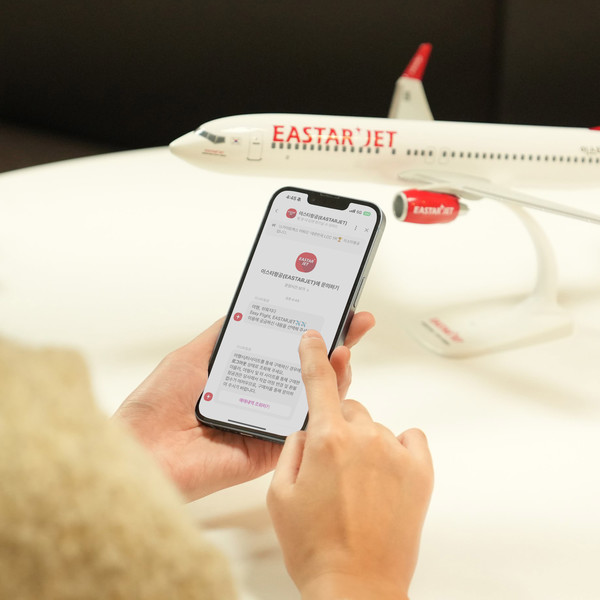 이스타항공 고객이 홈페이지 AI 챗봇 상담 서비스 '별이'를 이용하고 있다.사진=이스타항공