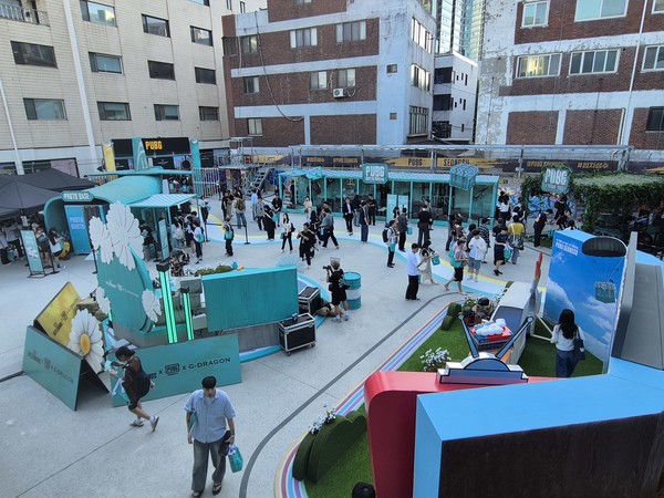 펍지 성수 지드래곤 특별 체험 행사 전경. 사진=박상준 이코노믹리뷰 기자