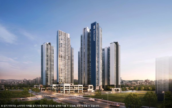 '더샵 오산역아크시티' 투시도. 사진=포스코이앤씨