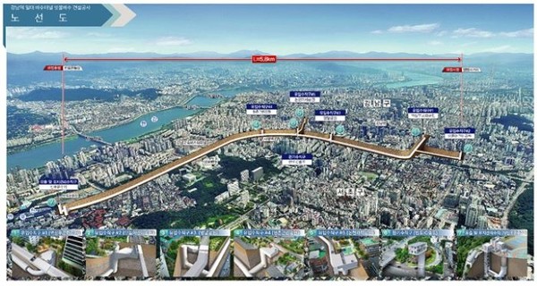 강남역 일대 조성될 예정인 빗물배수터널. 사진=서울시