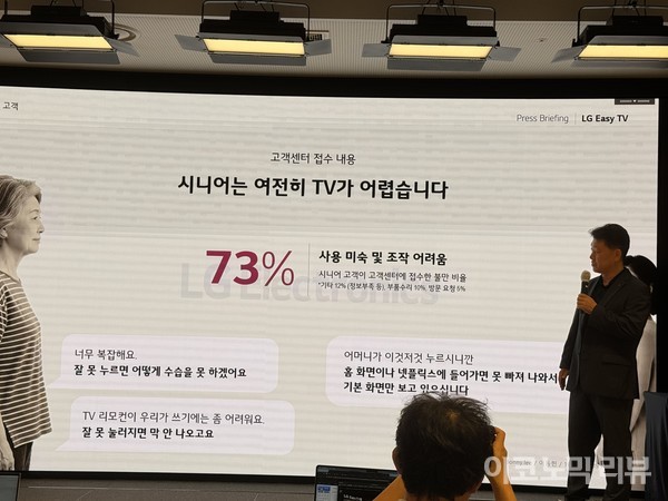 LG전자가 LG 이지 TV를 공개한다. 사진=양정민 이코노믹리뷰 기자