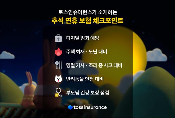 토스인슈어런스가 소개하는 추석 연휴 보험 체크포인트. 사진제공=토스인슈어런스