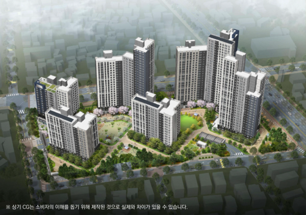 두산위브 더센트럴 수원 조감도. 사진=두산건설