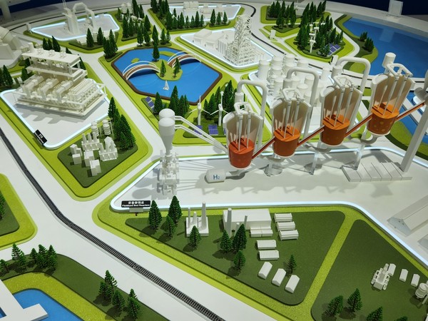 포스코가 공개한 ‘하이렉스(HyREX)’ 기술을 활용한 철강 생산 단지 조감도. 사진=박상준 이코노믹리뷰 기자