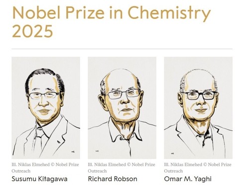 노벨 화학상 수상자. 사진=노벨위원회.
