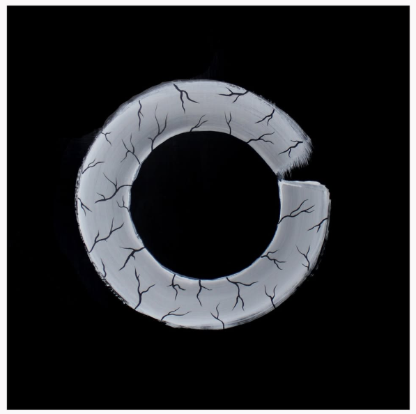 우솔 〈근묵자흑(近墨者黑)·2023-002〉 Acrylic on canvas 80.3 × 80.3 cm 2023