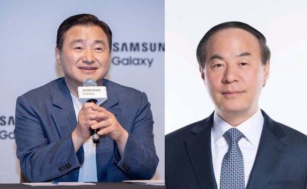 (왼쪽부터) 노태문 디바이스경험(DX) 부문장 직무대행(사장), 전영현 디바이스솔루션(DS) 부문장(부회장). 사진=삼성전자