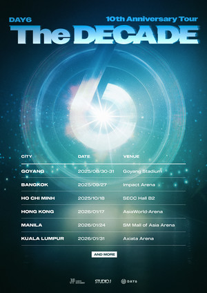 <b>데이식스</b>, 8월 데뷔 <b>10주년 투어</b> 'The DECADE' 개최