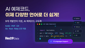 헥토데이터, AI 예제코드에 6개 언어 추가 "개발 진입장벽 낮추기 가속"